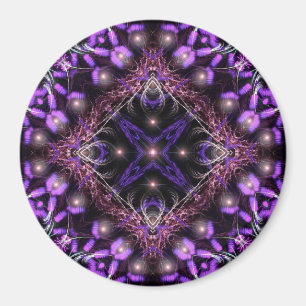Lila Light Fractal Tapestry Magnet