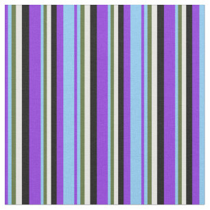 Lila, Light Himlar Blue, Grönt, Mint Cream & Black Tyg