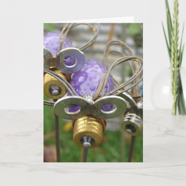 Lila Light insekter, födelsedag Kort (Framsida)