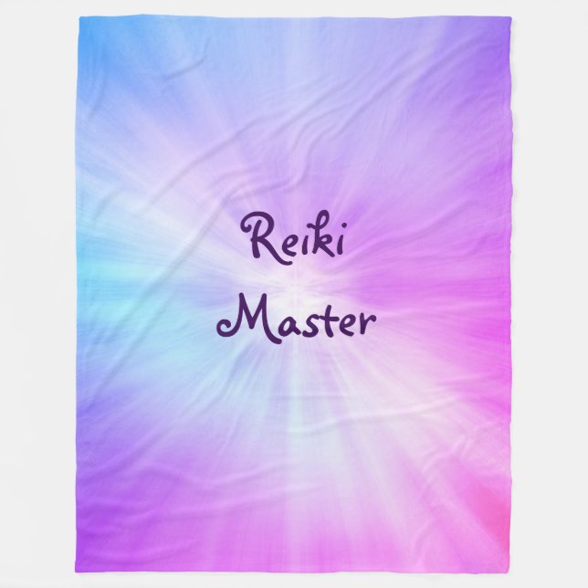 Lila Light Reiki Master Design Fleecefilt (Framsidan)