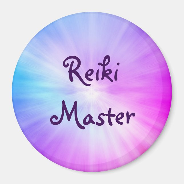 Lila Light Reiki Master Design Magnet (Framsidan)