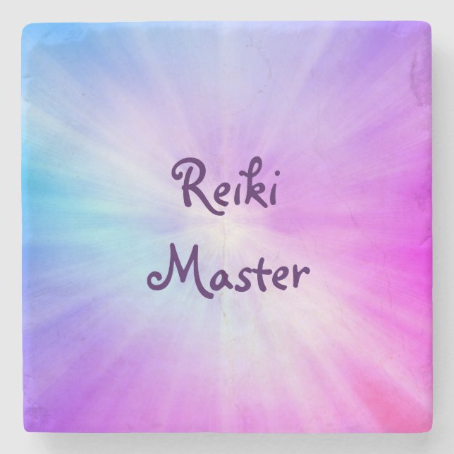 Lila Light Reiki Master Design Stenunderlägg (Framsidan)