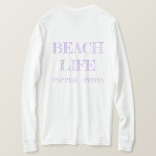 Lila Lighthouse; Långärmad Tshirt för kvinnor T Shirt