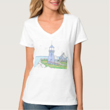 Lila Lighthouse Vnacke Tshirt Light Lavender