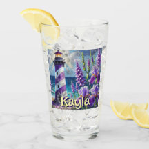 Lila Lighthouse w/Foxglove & Iris Personlig