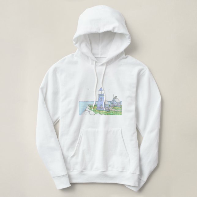 Lila Lighthouse, Women's Hoodie T Shirt (Design framsida)