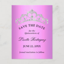 Lila lila Quinceanera Save The Date