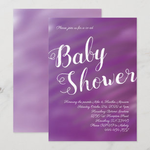 Lila & Lilac Baby Shower Co- Ed Gender Neutral Inbjudningar