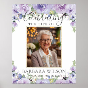 Lila Lilac Blommigt Bild Photo Funeral Memorial Poster