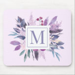 Lila Lilac Blommigt Flowers Anpassningsbar Monogra Musmatta<br><div class="desc">Det här är en Lila Lilac Blommigt Flowers Anpassningsbar Monogram Mousepad!</div>
