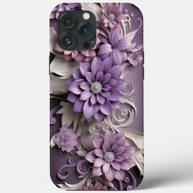 Lila Lilac-blommor 3d (Baksida)