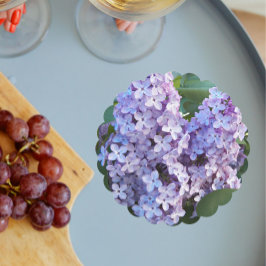 Lila Lilac Blooms Blommigt Underlägg Papper