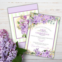 Lila Lilac bröllopsinbjudan