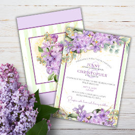 Lila Lilac bröllopsinbjudan Inbjudningar