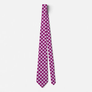 Lila Lilac Checkered Neck Tie Slips