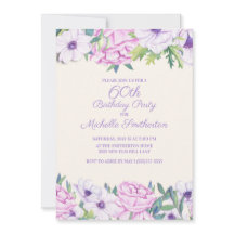 Lila Lilac Flowers 60:e Födelsedagsfesten