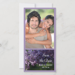 Lila Lilac Flowers Bröllop spara datum Datumet