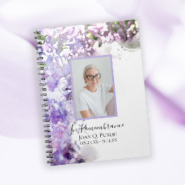 Lila Lilac Flowers Firande of Life Anteckningsbok
