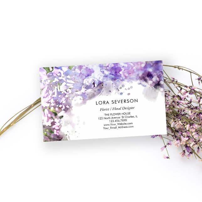 Lila Lilac Flowers Florist Visitkort (Skapare uppladdad)