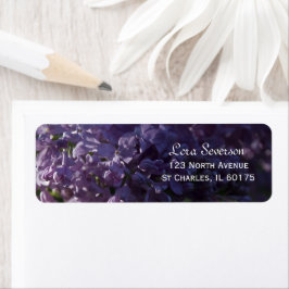 Lila Lilac Flowers Returadress Returadress Etikett