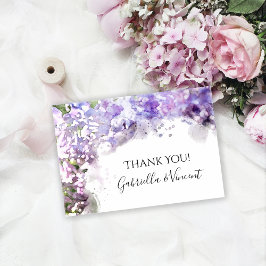 Lila Lilac Flowers Watercolor Bröllop Tack