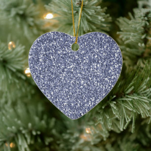 Lila Lilac Glitter Julgransprydnad Keramik