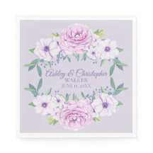 Lila Lilac Lavender Blommigt Personlig Bröllop