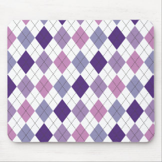Lila, Lilac och Rosa Argyle Preppy Mousepad Musmatta