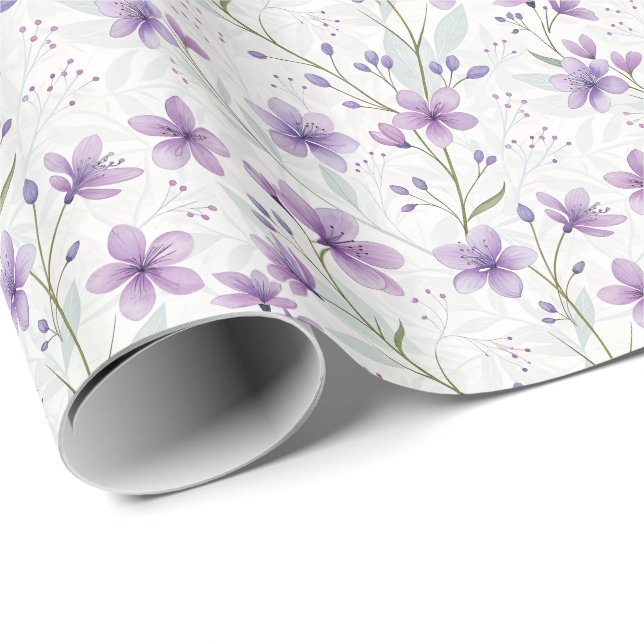 Lila Lilac Presentpapper (Rullad Hörn)