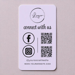 Lila Lilac QR Connect with US Business Logotyp Visitkort