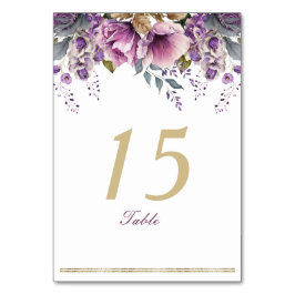 Lila Lilac Quinceañera Bord-kort Bordsnummer