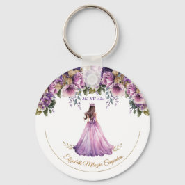 Lila Lilac Quinceañera Keychain Nyckelring