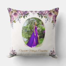 Lila Lilac Quinceañera Pillow för Quince Años Kudde