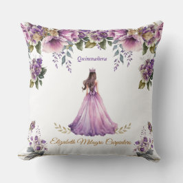 Lila Lilac Quinceañera Pillow Kudde