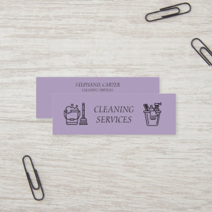 Lila Lilac Städning Services Company Mini Visitkort