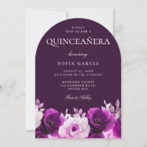 Lila Lilac Violet Ro Blommigt Quinceanera Arch