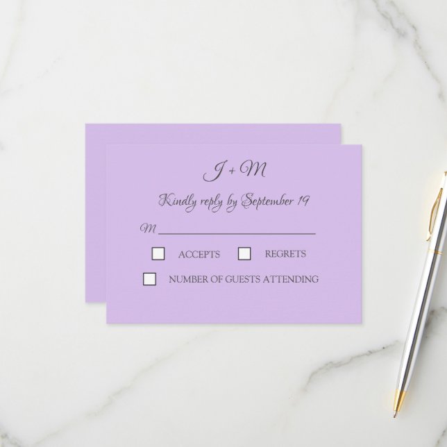 Lila Lilac Violet Simple Minimalist Modern OSA (Fram/Back In Situ)