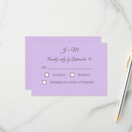 Lila Lilac Violet Simple Minimalist Modern OSA Kort