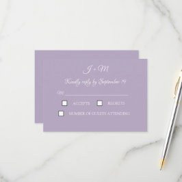 Lila Lilac Violet Simple Minimalist Modern OSA Kort