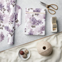 Lila Lilac Watercolor Blommigt