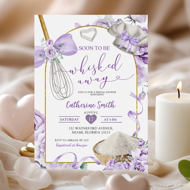 Lila Lilac WhiMöhippa Away Inbjudningar (Skapare uppladdad)