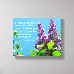 Lila Lilacs Christian Scripture Kanvastryck