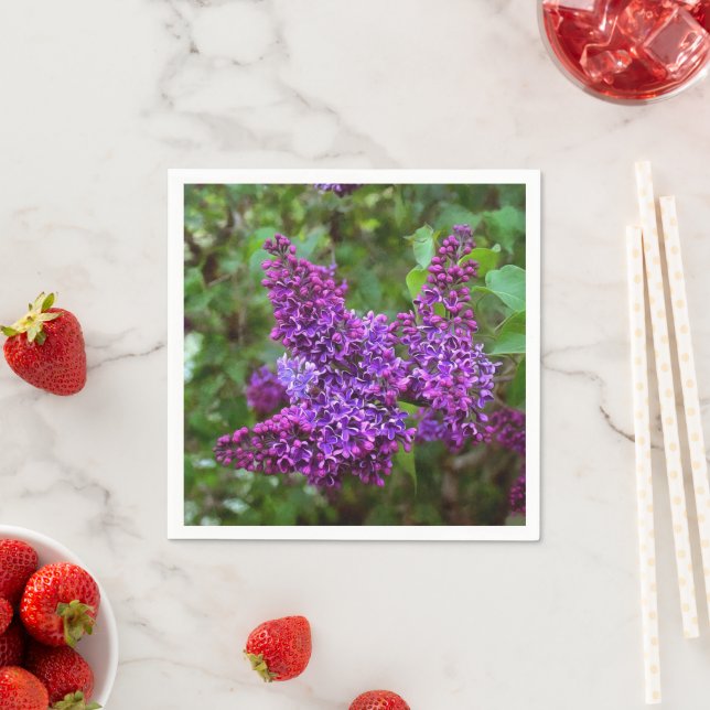 Lila Lilacs en Vår Day Pappersservett (Insitu)