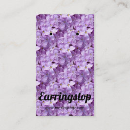 Lila Lilacs Flowers Earring Cards Visitkort