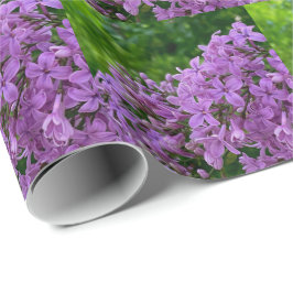 Lila lilacs romantisk elegant lila blommigt foto a presentpapper