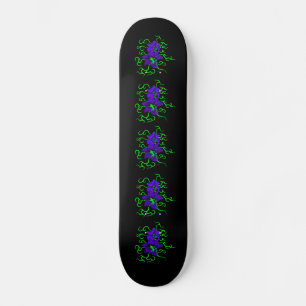lila Lilie Blume Skateboard Bräda 20 Cm