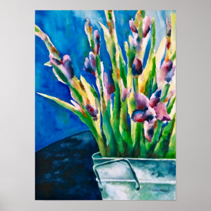 Lila Lilies Poster