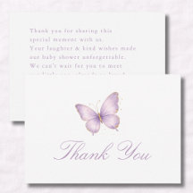 Lila lilla fjäril på väg Baby Shower