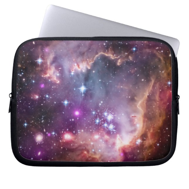Lila lilla magelliska molnet laptop fodral (Framsidan)