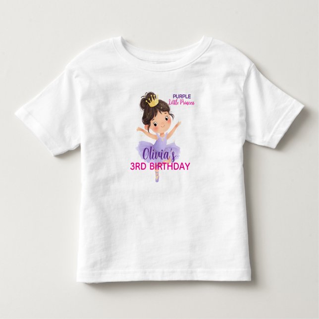 Lila lilla prinsessa bal  t shirt (Framsida)